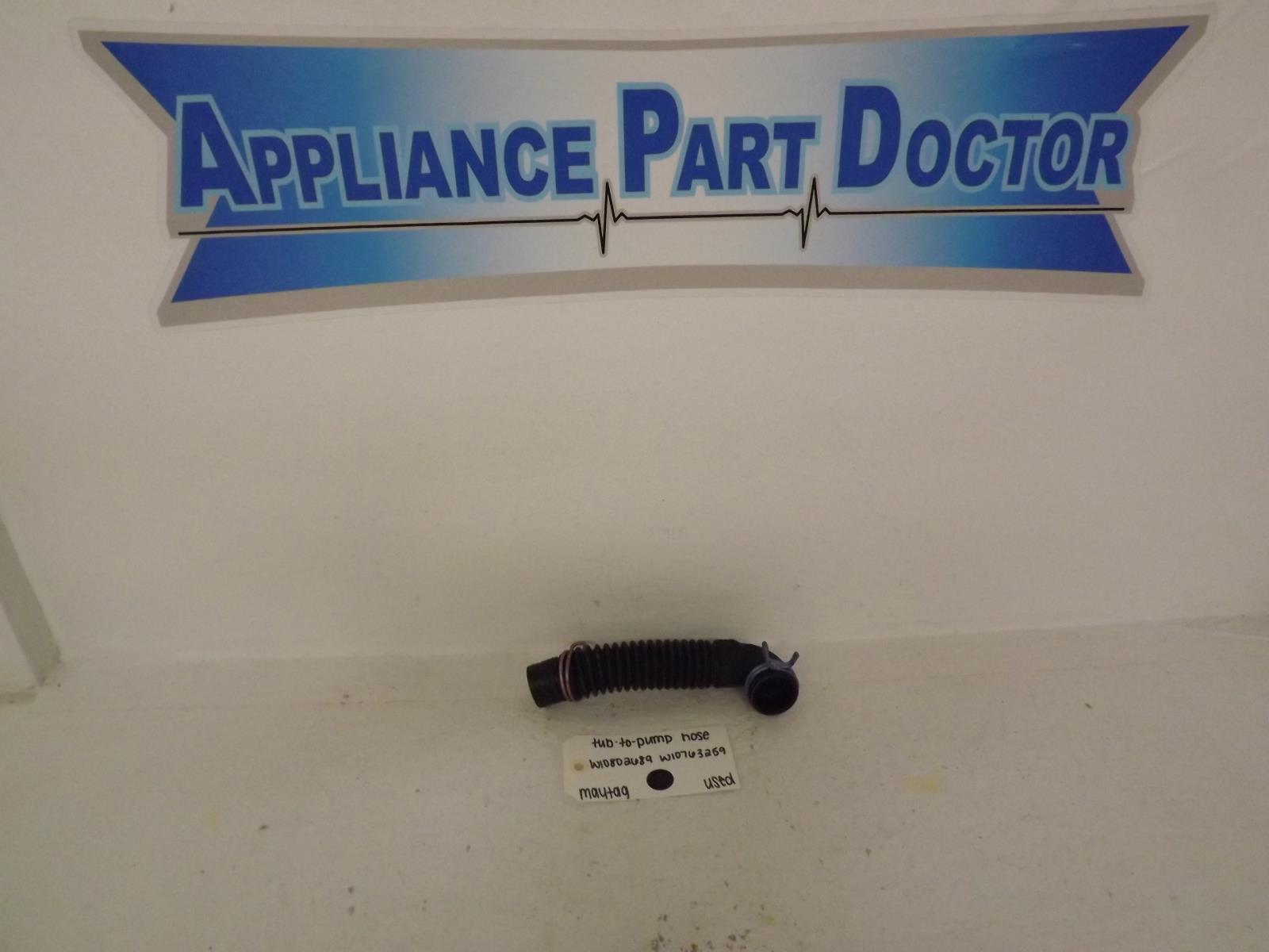 Maytag Washer W10802689 W10763259 Tub-To-Pump Hose Used Maytag Washer W10802689 W10763259 Tub-To-Pump Hose Used